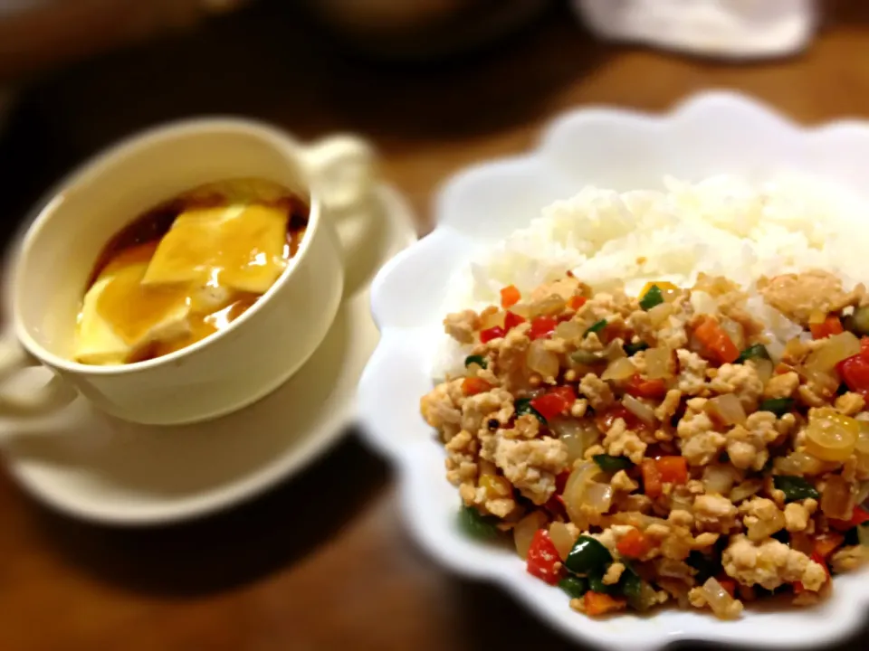 和風豆腐グラタン、野菜そぼろ丼|郁美さん