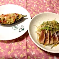 ナス丸ごとグラタン＆マグロのさっぱり焼き|なつきさん