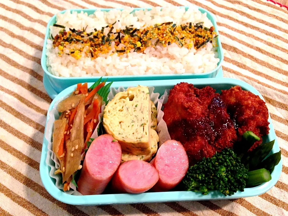 Snapdishの料理写真:大雨でも塾弁当 ;^_^A|きょうこさん