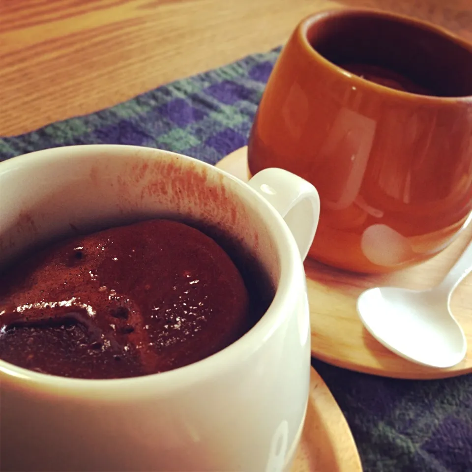 由佳サンの☆Hot chocolate microwave cake レンジで❤ホットチョコレートカップケーキ|おかなさん