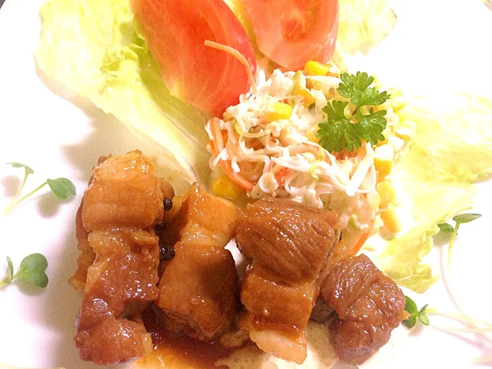 ADOBO BABOYw/ coleslaw salad|rubyjaneさん