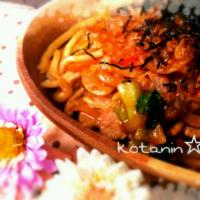 野菜たっぷり焼きうどん(^з^)-☆