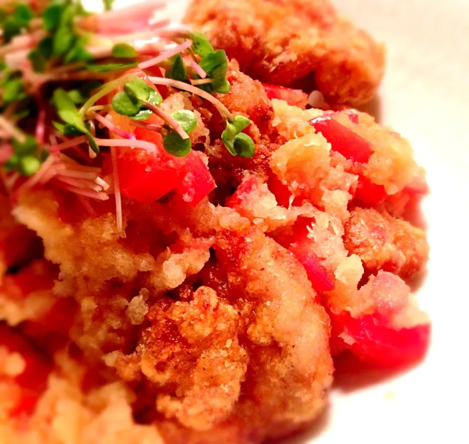 唐揚げのトマトおろしポン酢|太田 Tommyさん