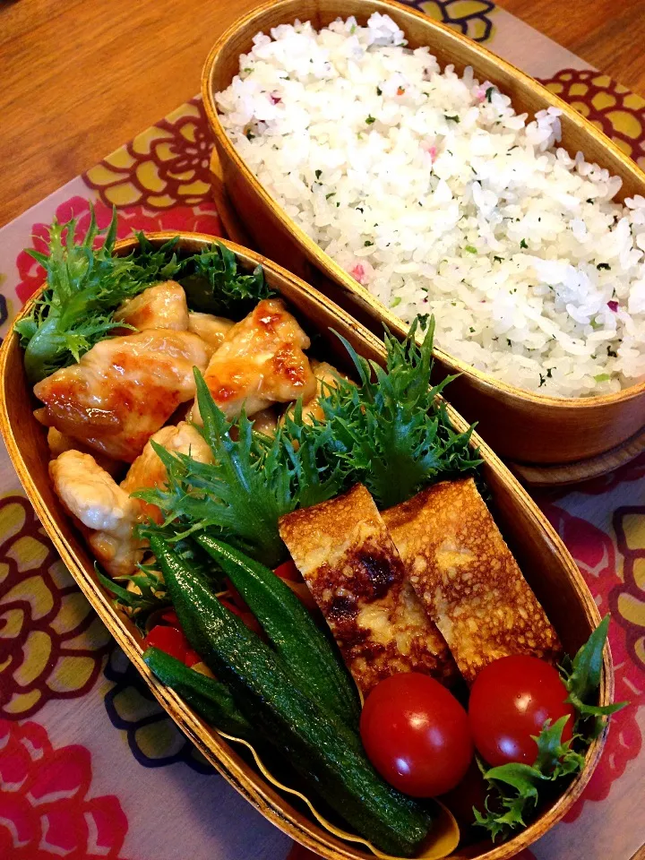 鶏胸肉のマーマレード照焼き弁当♪|まりさん