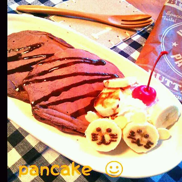 Snapdishの料理写真:チョコパンケーキ🎶|yokoさん