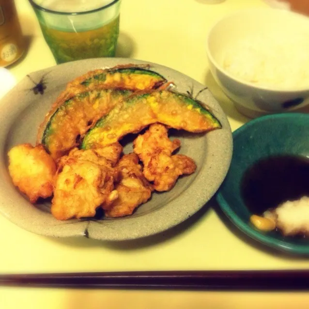 今日の夕飯☆とり天|タクローさん