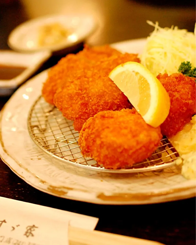 ヒレカツとホタテフライのミックス定食|seraさん