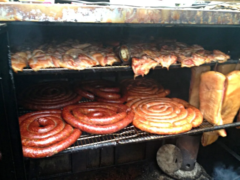 Snapdishの料理写真:Cold Smoke: Chicken, Bacon, Andouille and Beef Sausage|Chris Shannonさん