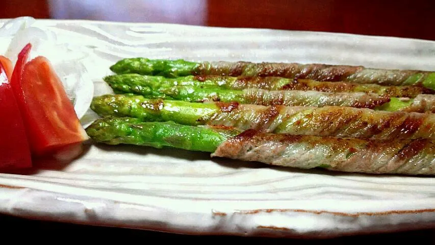 アスパラ肉巻き柚子胡椒で|ｋｚｓｙｋさん