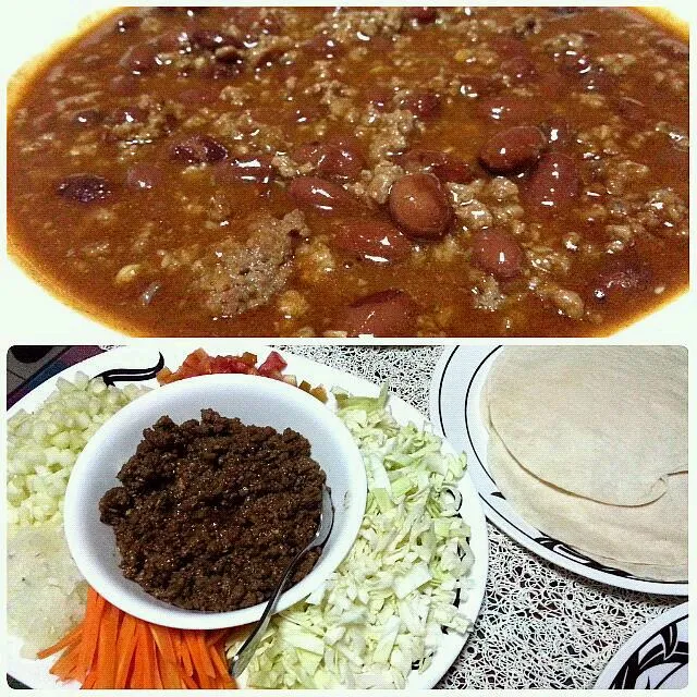 chili con carne and soft tacos|joanna vinasさん