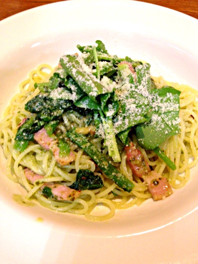 ほうれん草ベーコンジェノベーゼスパゲティポポラマーマ まるま Snapdish スナップディッシュ Id Ot8lva