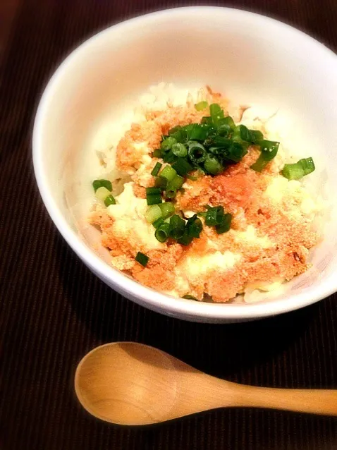 明太子豆腐丼|びびさん