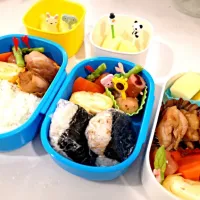 Snapdishの料理写真:三人分お弁当|ケイコさん