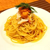 雲丹と蟹のパスタ・ディル風味|らぺぽんさん