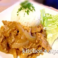 豚肉と玉ねぎのマンゴーソース煮＊|kitchen＊alpacaさん