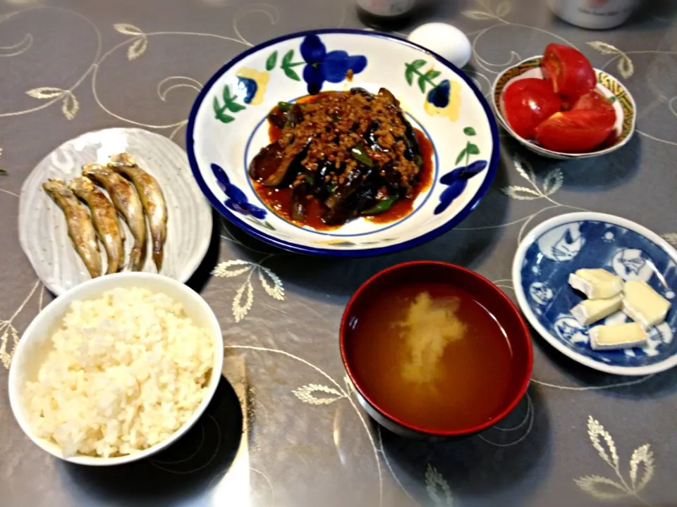 ナスとピーマンと鶏ひき肉の味噌炒め|osakoさん