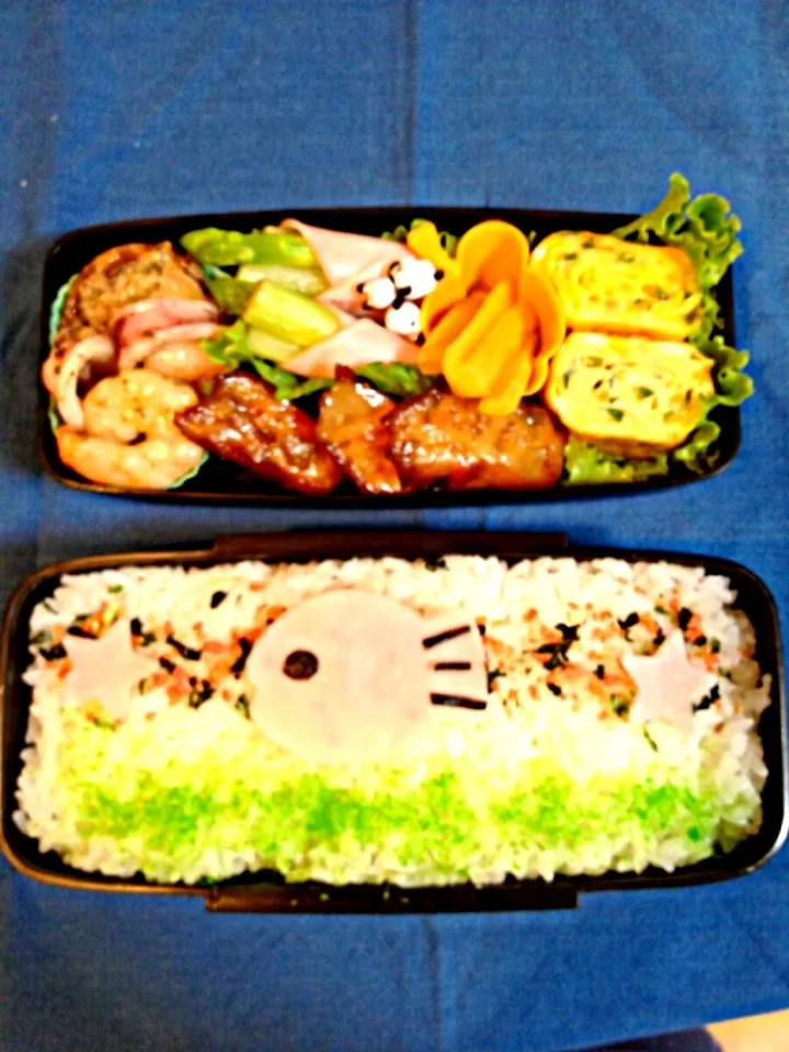 雨に、濡れても食べれば元気に、なる弁当(#^.^#)|ハルさん