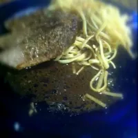 Snapdishの料理写真:Butter steak and pasta|Meagan Collinsさん