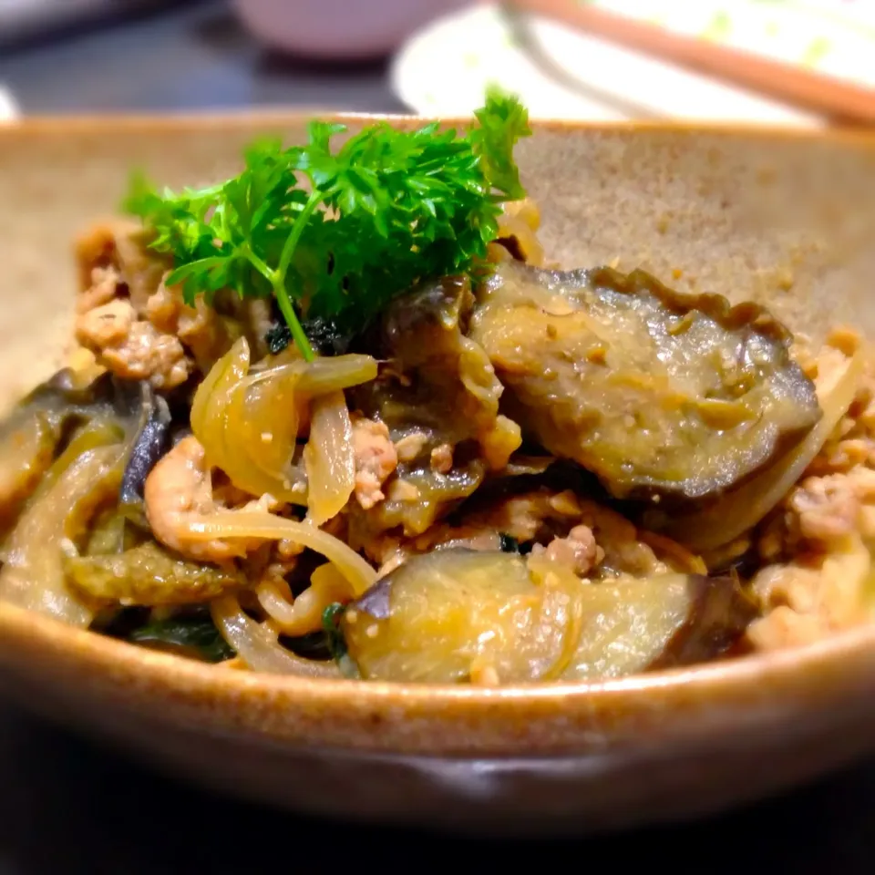 茄子と豚肉の味噌炒め|えりかさん