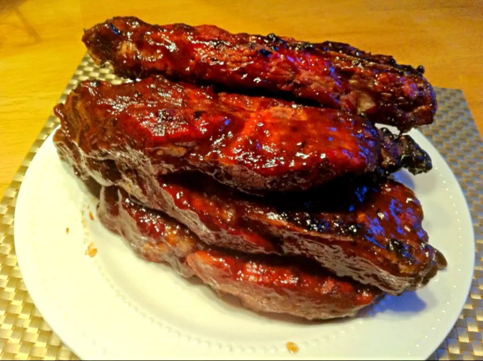 Zesty peach BBQ ribs|Gary Langerさん