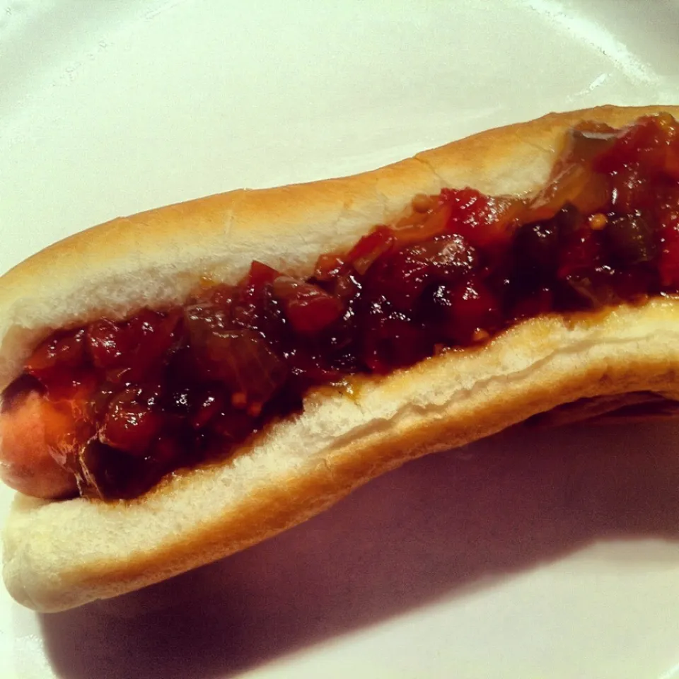 Uncle Gary's sweet pepper relish dog|Gary Langerさん