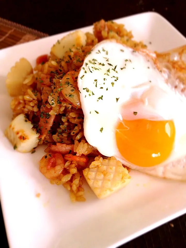 冷やご飯でカレーピラフ！|さおりさん