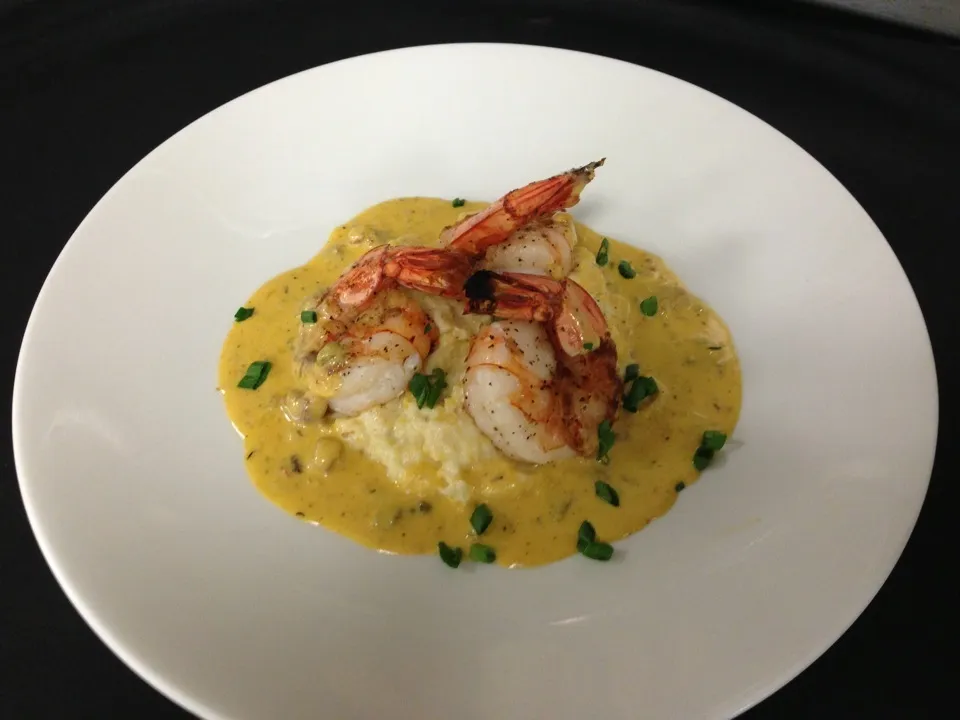 Shrimp and anson mill grits, taso ham cream sauce|joshua sayersさん