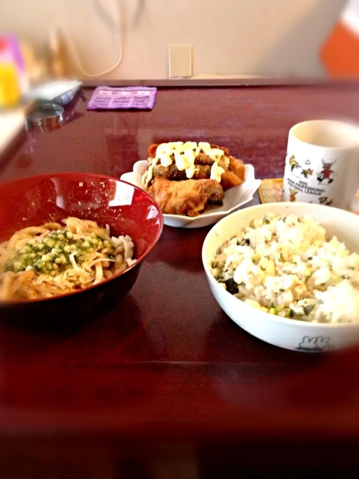 釜玉チーズうどん 豆腐だし丼|こうへいさん