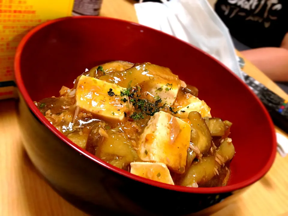 麻婆茄子♡丼、|latteさん