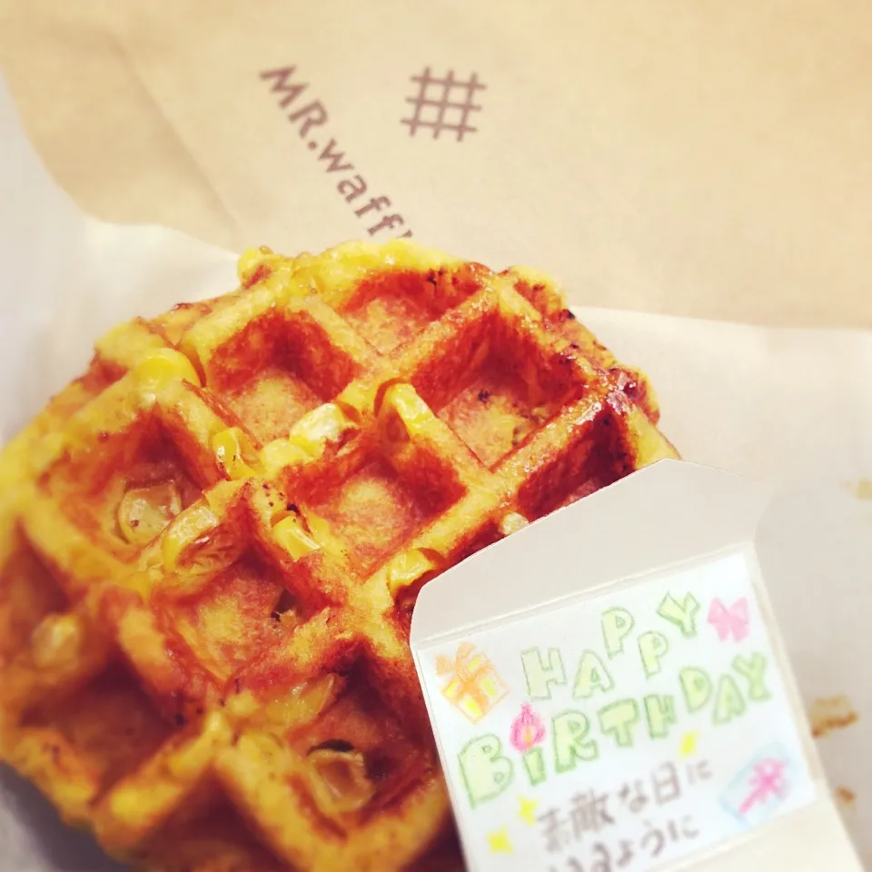 Snapdishの料理写真:Mr.waffle つぶこーん味✨|なずなさん