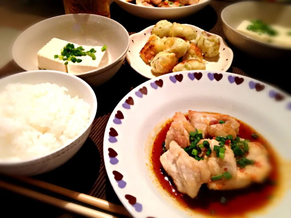 ♡今日の晩ご飯♡揚げ鶏の香味南蛮だれ♡|あゆみさん