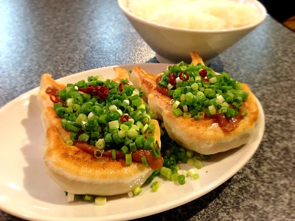 ねぎ味噌餃子並盛定食|hirotomoさん