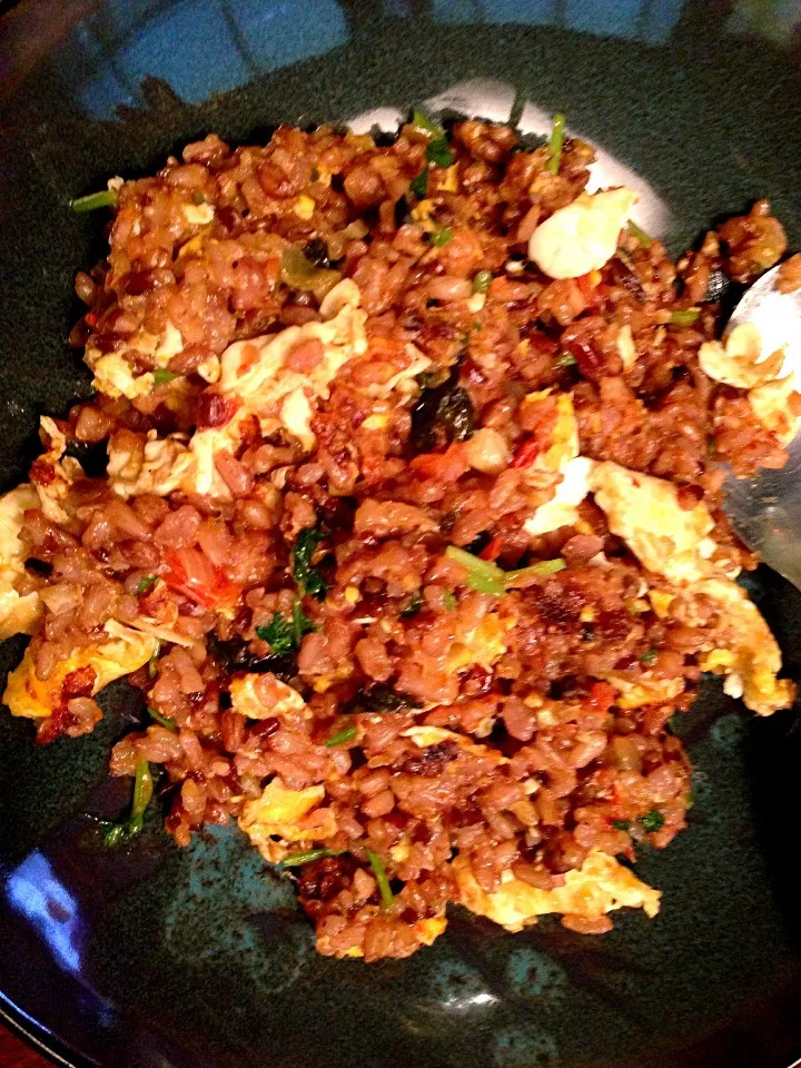 Fried Korean Multi Grains Rice, egg and tomato sauce. June 26, 2013|Pyone Pyone Ayeさん