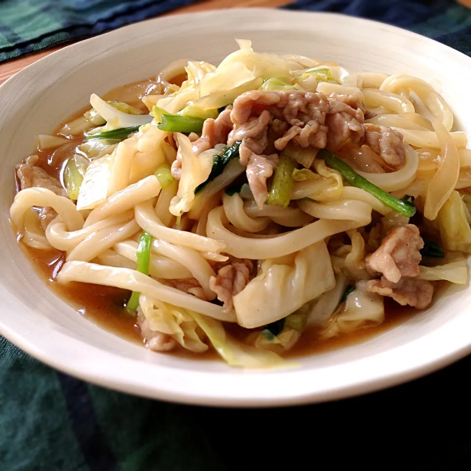 キャベツたっぷりあんかけうどん|akiさん