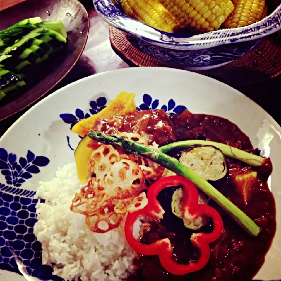 Snapdishの料理写真:夏野菜カレー☀|kayoさん