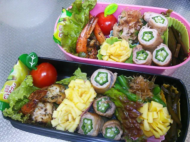 Snapdishの料理写真:6/28(金)女子中学生&パパ弁当|kiyokaさん