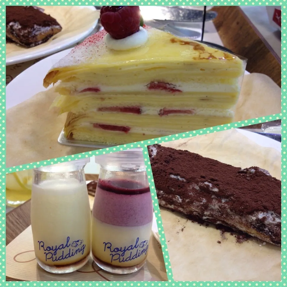 Crepe cake, tiramisu pastry, milk pudding|AmeSabさん