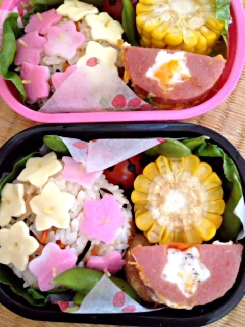 Snapdishの料理写真:幼稚園のお弁当 6/28⁂紫陽花⁂|5児のママさん