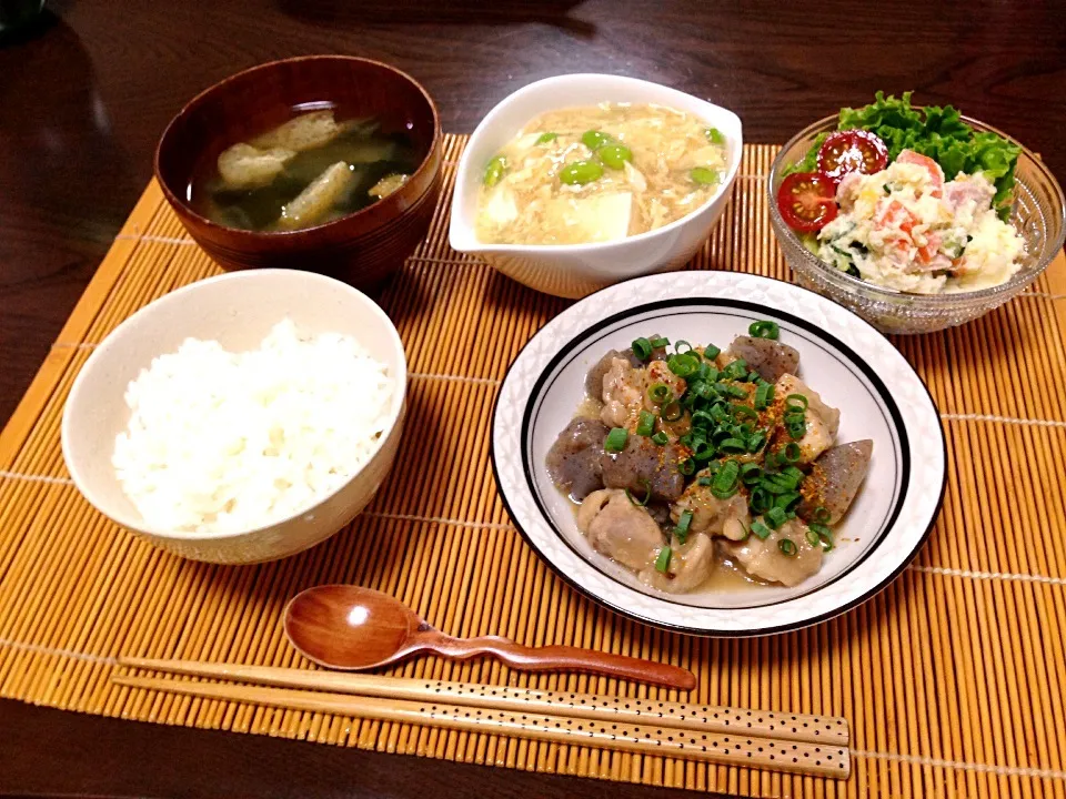 鶏肉と蒟蒻の炒め煮定食|ユカさん