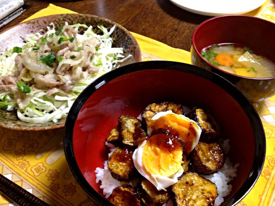 茄子のとろとろ甘辛丼♡|さとみんさん