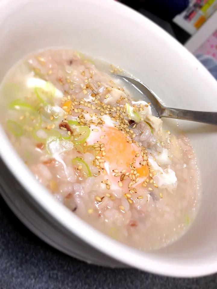 鶏ガラ仕立ての温たまおじや|あいりさん