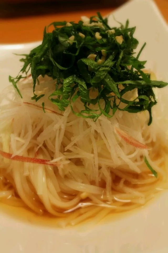 典ちゃんの『小田原産の梅酢でさっぱり薬味そば』を御素麺で作ったよ(^^)/|ちびめがさん