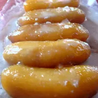 Sweet bananas in syrup with coconut milk on top|jeff cabadingさん