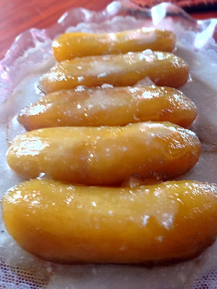 Sweet bananas in syrup with coconut milk on top|jeff cabadingさん