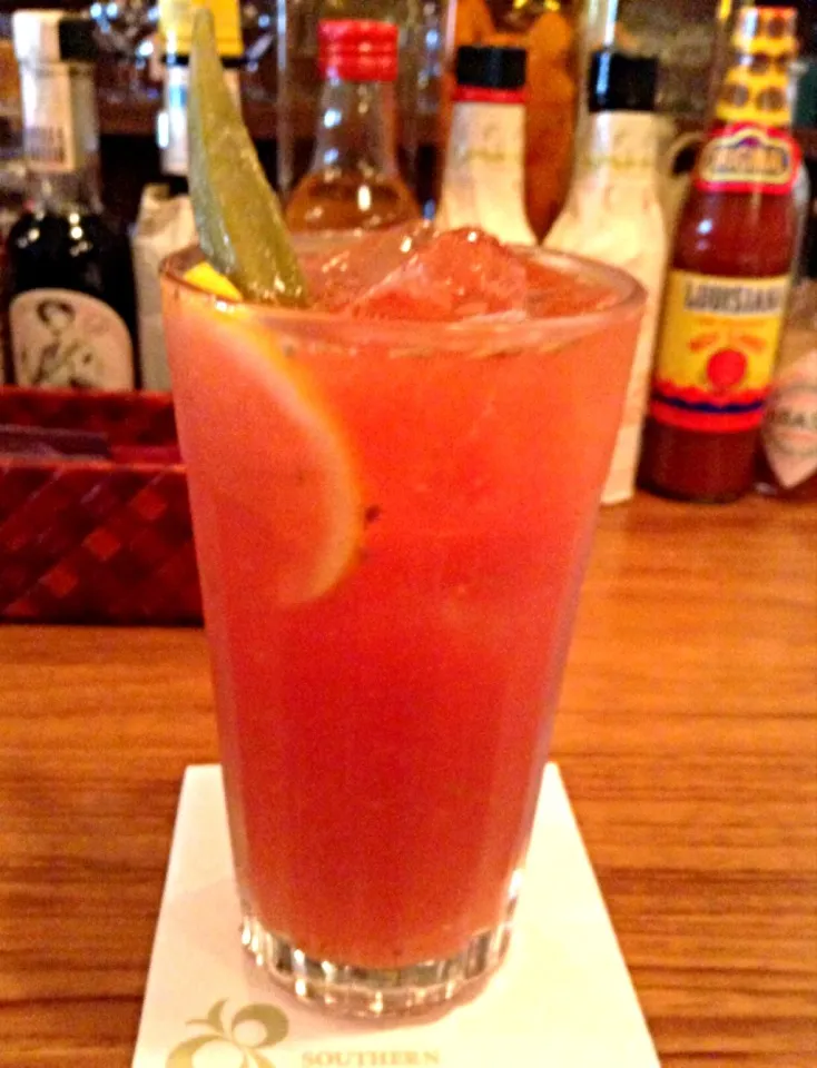 Cajun Cuisine from Osaka. Cajun Bloody Mary  ケイジャン ブラッディ マリー|yorikoさん