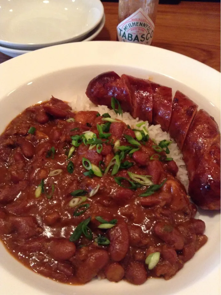 レッドビーンズとアンドゥイエ ソーセージ🍛Cajun Cuisine from Osaka. #3 Red Beans and Andouille.|yorikoさん