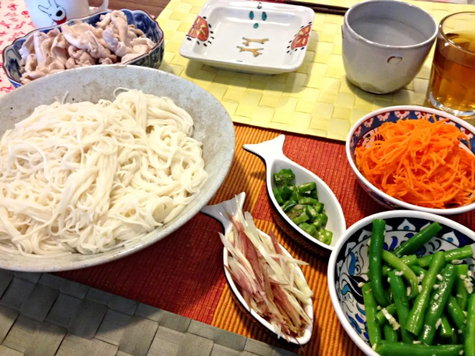 Snapdishの料理写真:素麺ランチ|Junya Tanakaさん