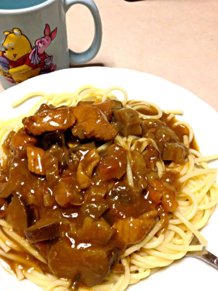 トマト茄子カレースパ|しぃちゃんさん