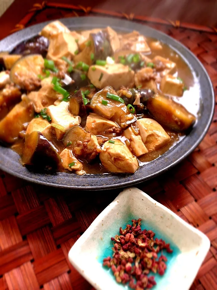 Sichuan style bean curd&egg plant(Mapo Tofu&🍆) 🇨🇳麻婆豆腐&茄子|🌈Ami🍻さん