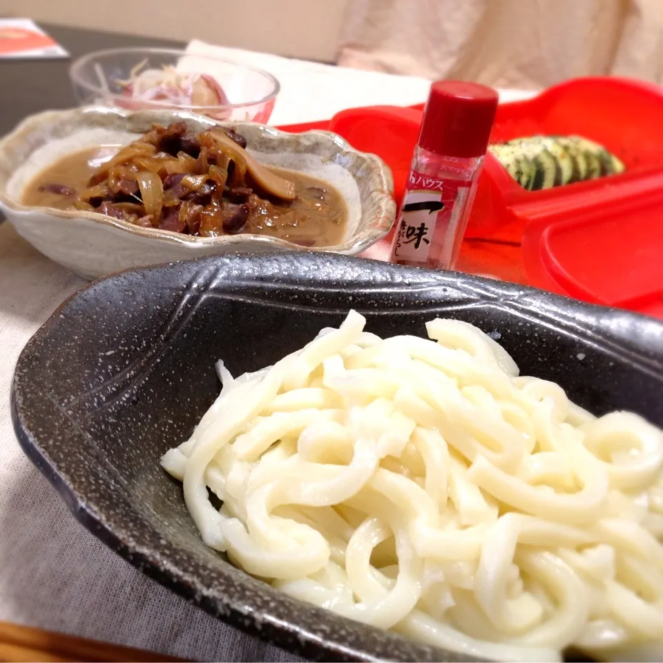 節約!!手打ちうどん♡冷凍砂肝のすき焼き風|えりかさん